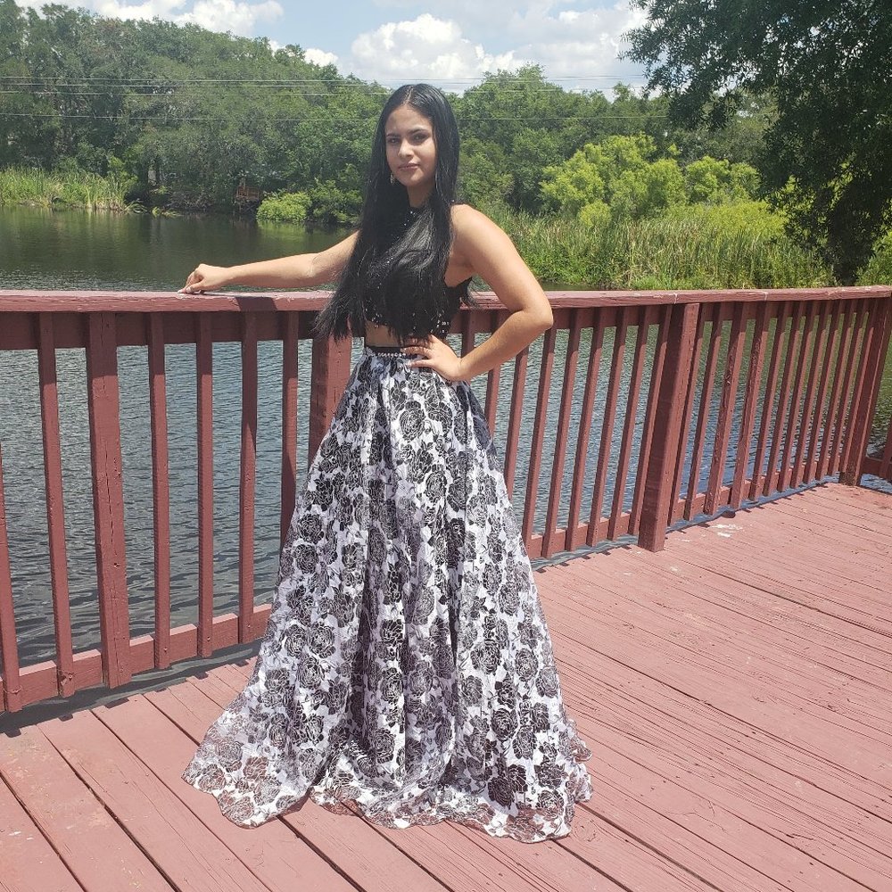 Black and White Prom Dress